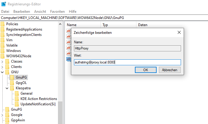 Registry bearbeiten (Dialog)