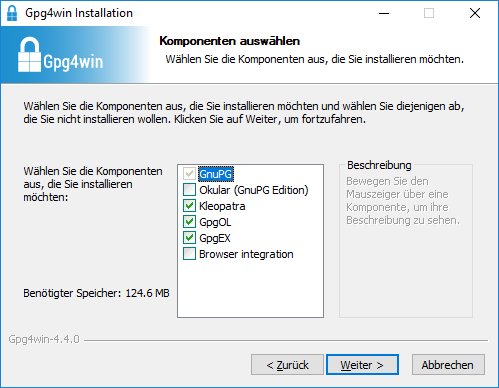 Der Gpg4win-Installer